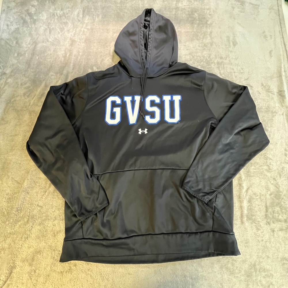 Under Armour Hoodie Mens 3XL Black GVSU Lakers Pullover Sweatshirt Loose Fit
